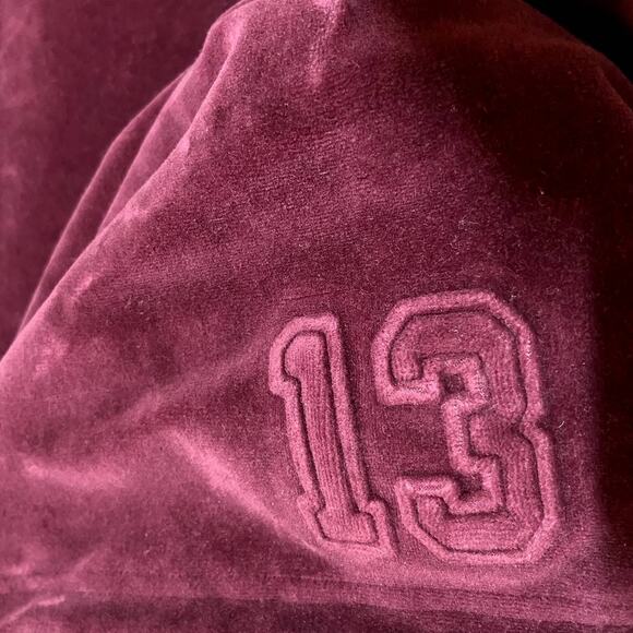 Puma by Rihanna Fenty Cropped Sweatshirt Velour Drawstring Hoodie Pullover Red S - Picture 5 of 6